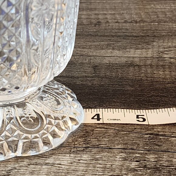 Vintage Avon Candler Holder Candy Dish Glass Footed - Picture 16 of 16